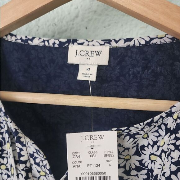 J Crew eyelet sleeveless floral shift dress side pockets lined - Picture 3 of 12